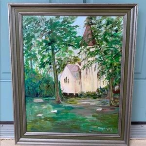 Church oil painting